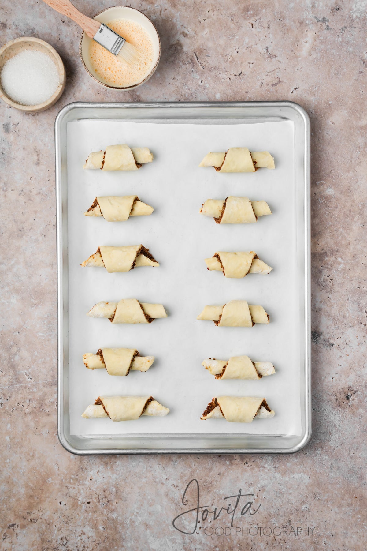 Chocolate Walnut Rugelach Cookies