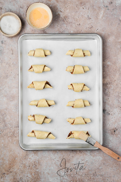 Chocolate Walnut Rugelach Cookies