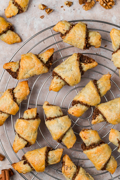 Chocolate Walnut Rugelach Cookies