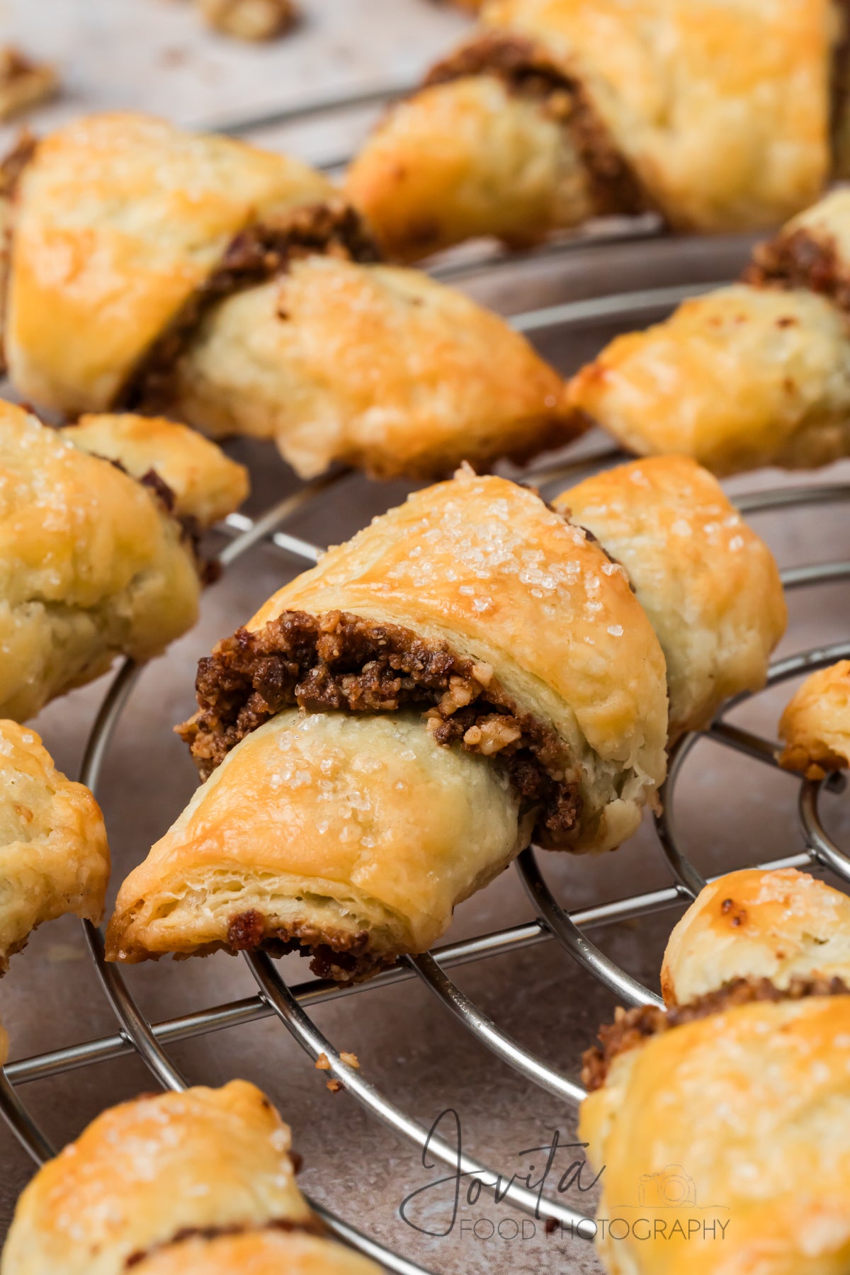 Chocolate Walnut Rugelach Cookies