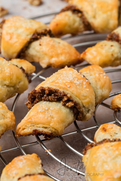 Chocolate Walnut Rugelach Cookies