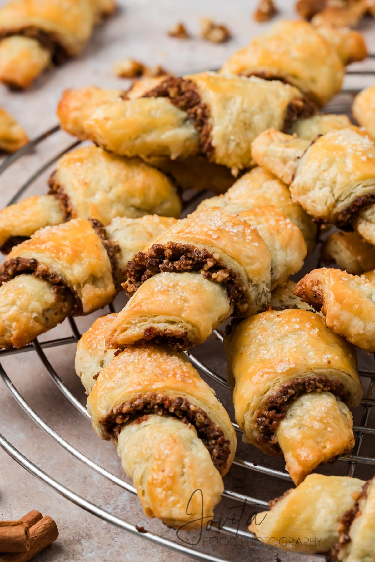 Chocolate Walnut Rugelach Cookies