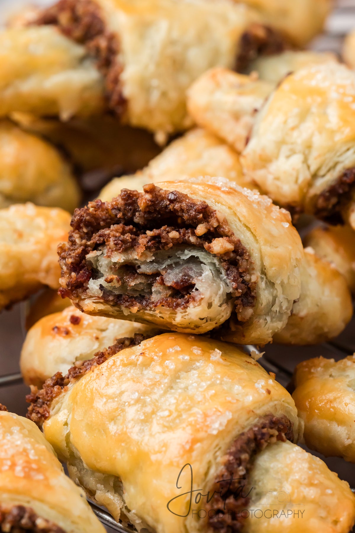 Chocolate Walnut Rugelach Cookies