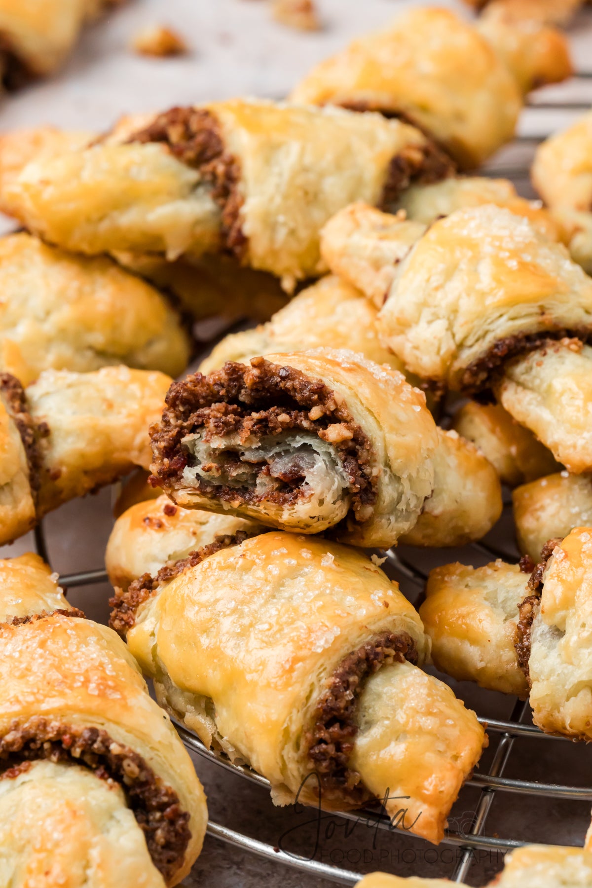 Chocolate Walnut Rugelach Cookies