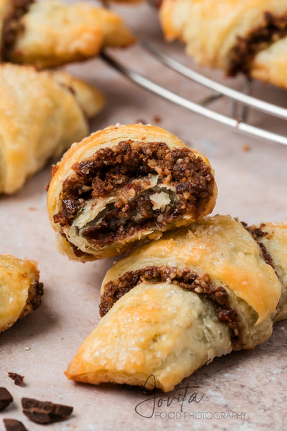 Chocolate Walnut Rugelach Cookies