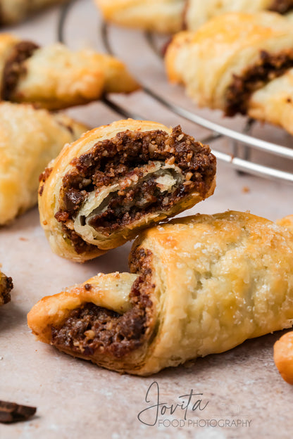 Chocolate Walnut Rugelach Cookies