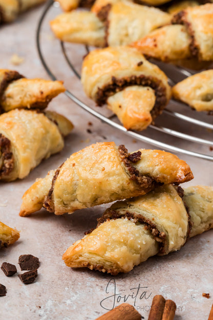 Chocolate Walnut Rugelach Cookies