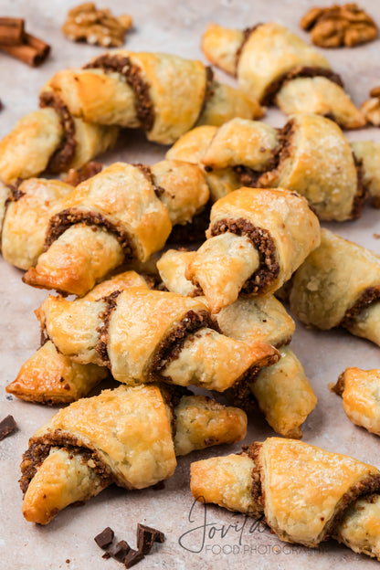 Chocolate Walnut Rugelach Cookies