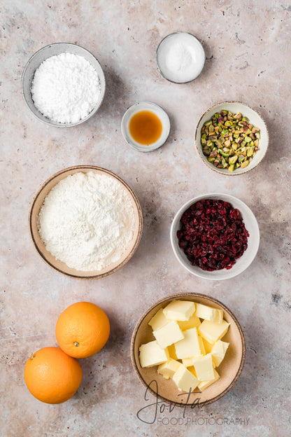Cranberry Orange Shortbread Cookies