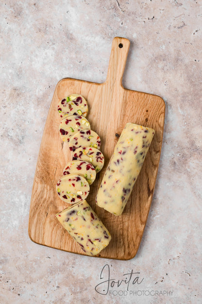 Cranberry Orange Shortbread Cookies