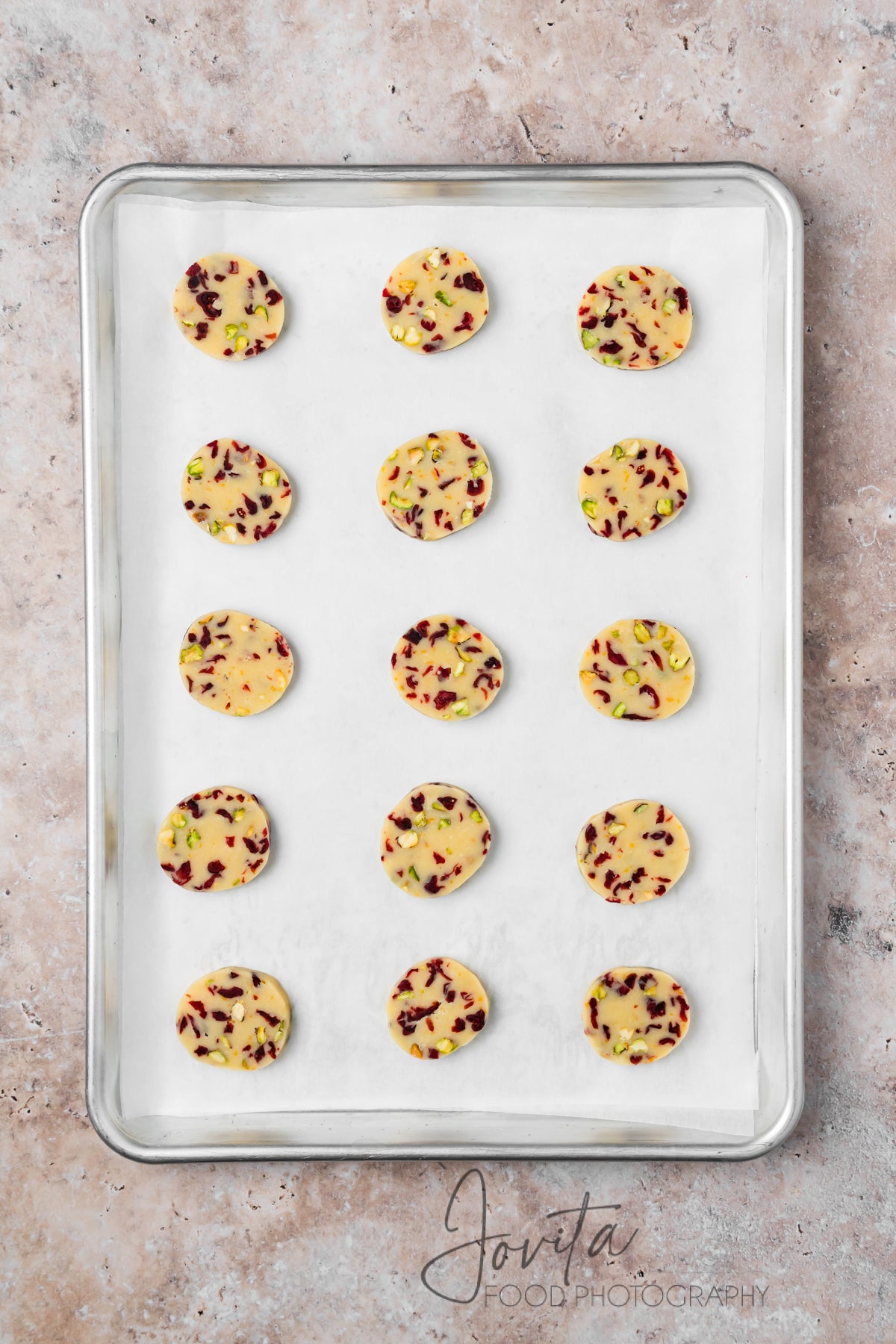 Cranberry Orange Shortbread Cookies