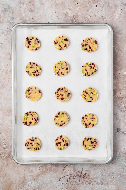 Cranberry Orange Shortbread Cookies