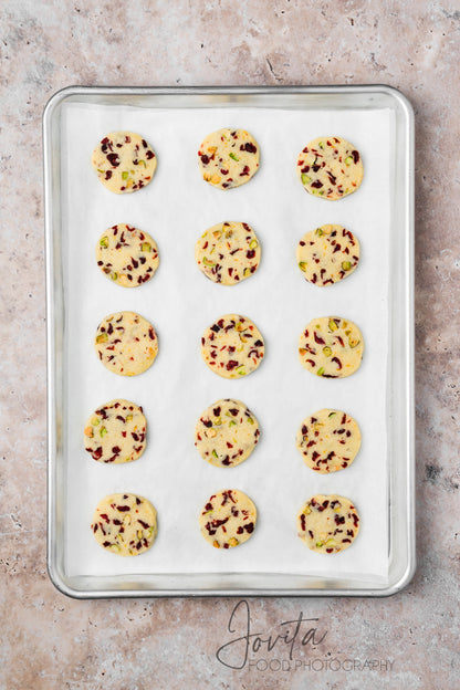 Cranberry Orange Shortbread Cookies