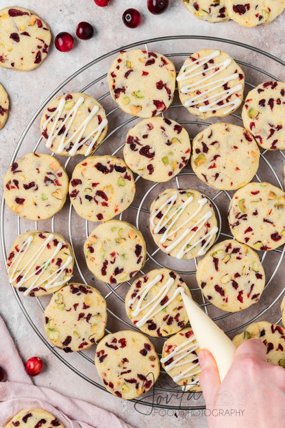 Cranberry Orange Shortbread Cookies