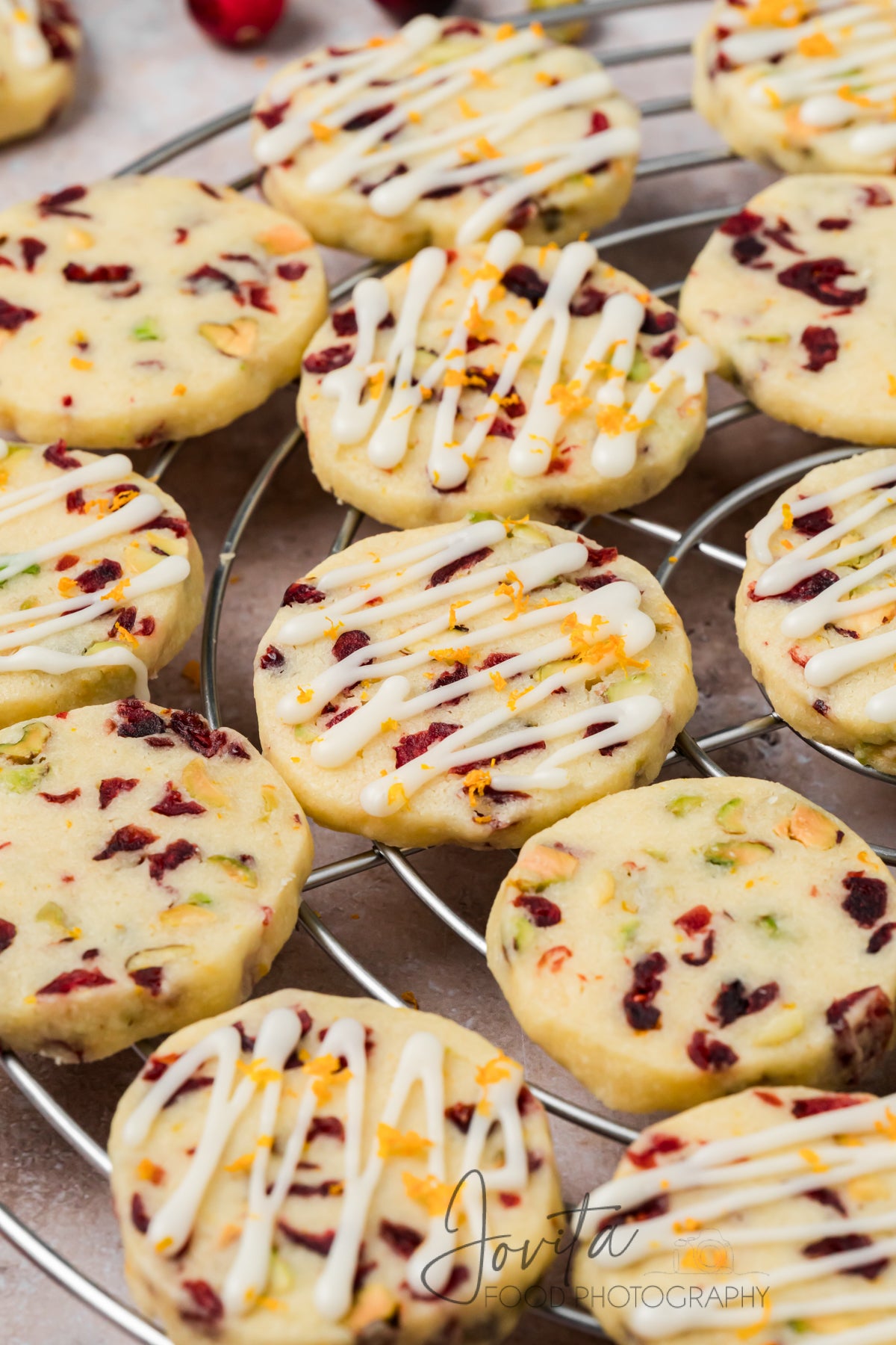 Cranberry Orange Shortbread Cookies