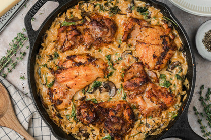 Creamy Chicken Orzo Bake