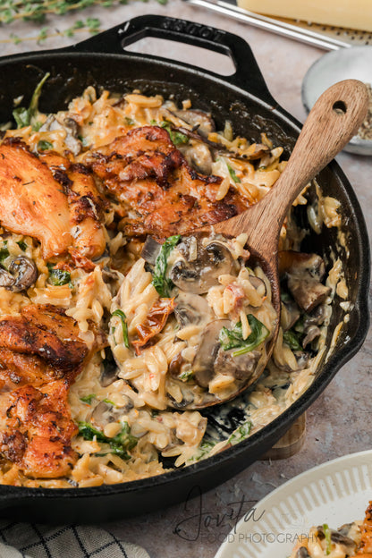 Creamy Chicken Orzo Bake