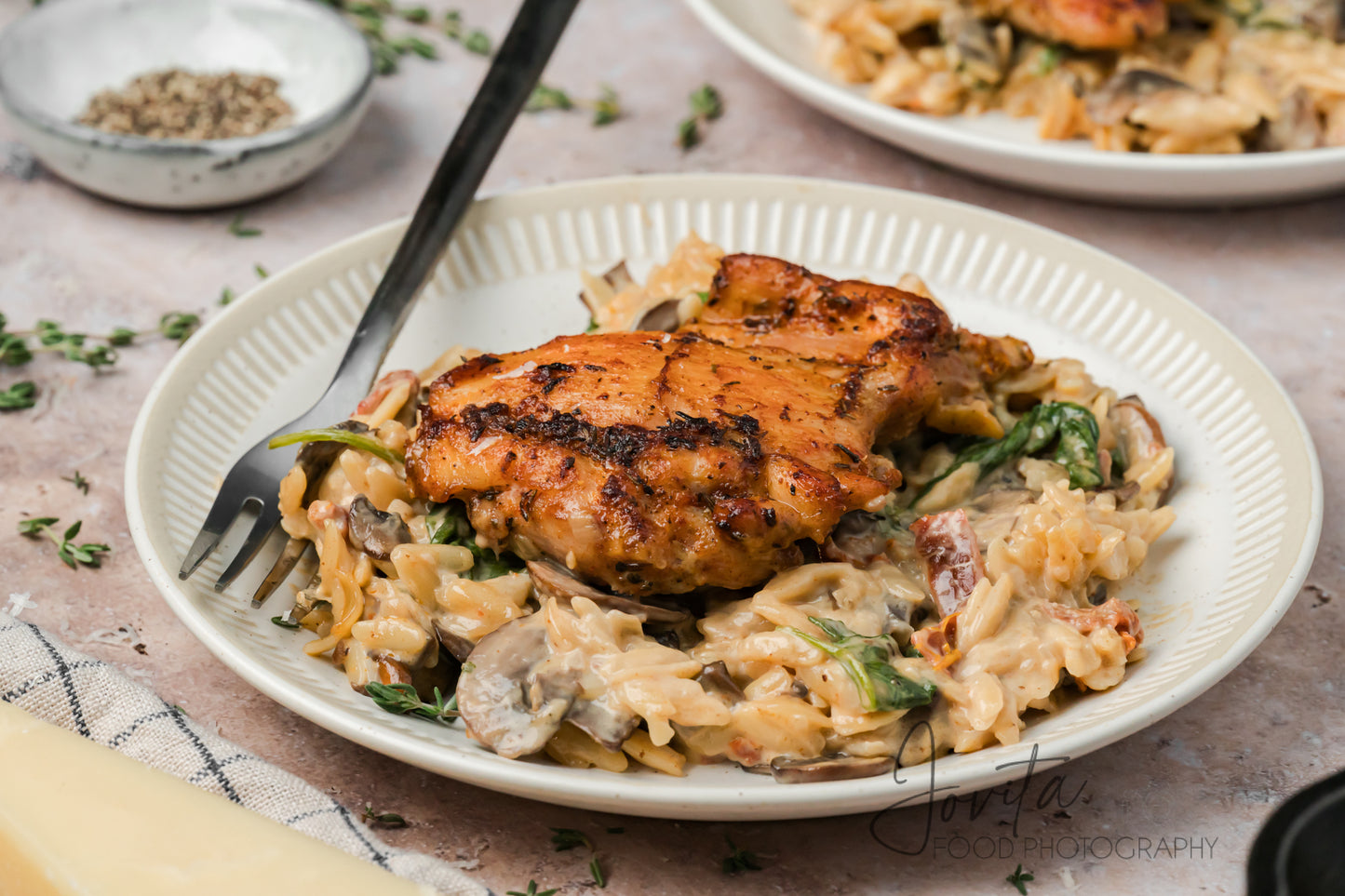 Creamy Chicken Orzo Bake