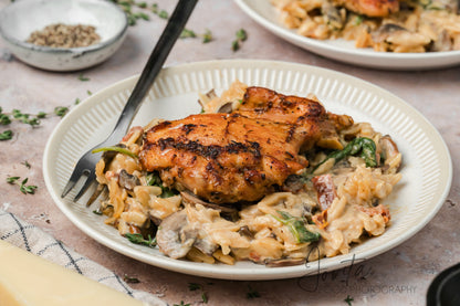 Creamy Chicken Orzo Bake