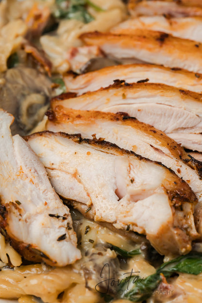 Creamy Chicken Orzo Bake