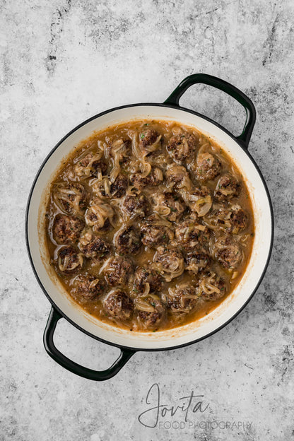 French Onion Meatballs