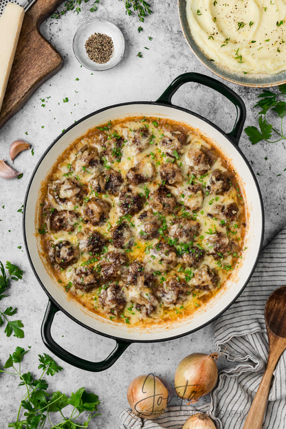 French Onion Meatballs