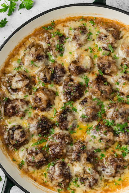 French Onion Meatballs