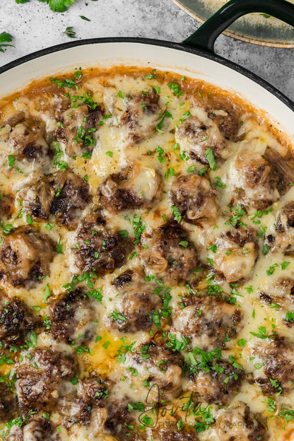 French Onion Meatballs