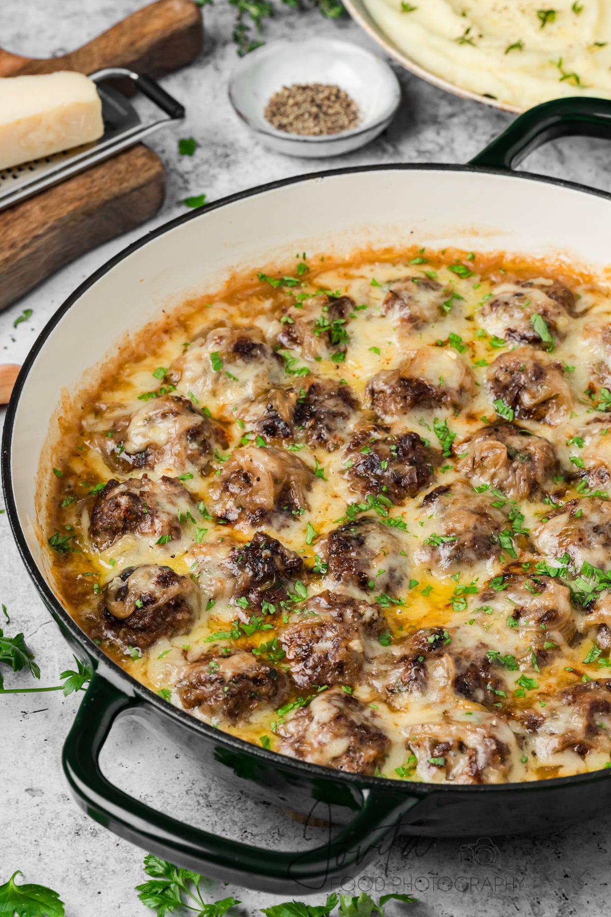 French Onion Meatballs
