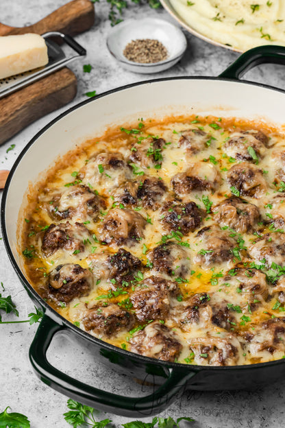 French Onion Meatballs