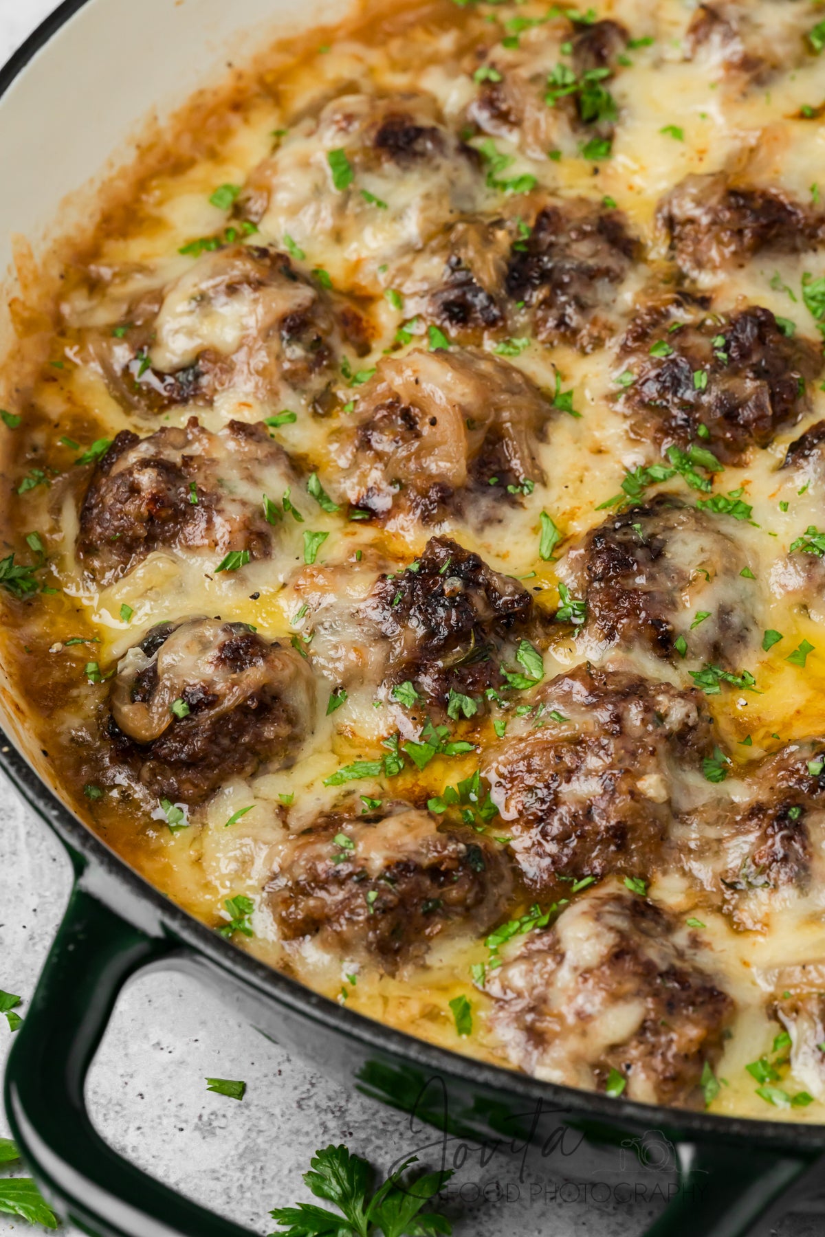 French Onion Meatballs