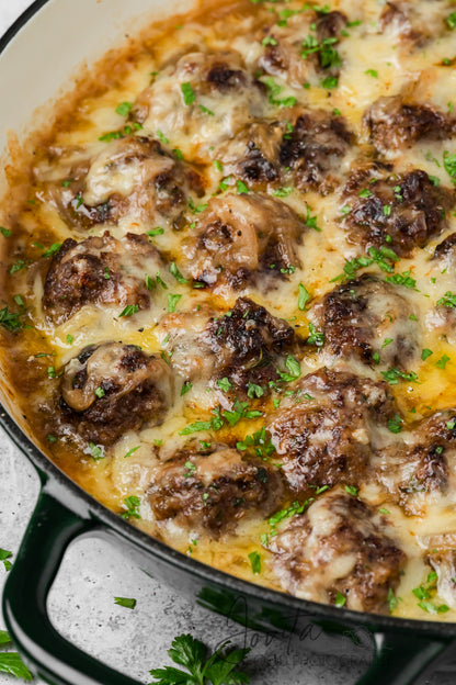 French Onion Meatballs