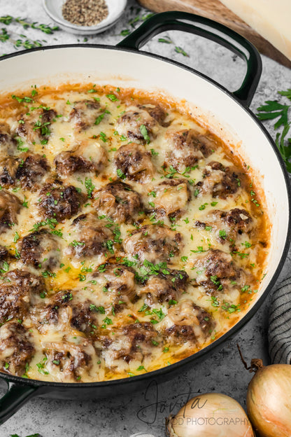 French Onion Meatballs