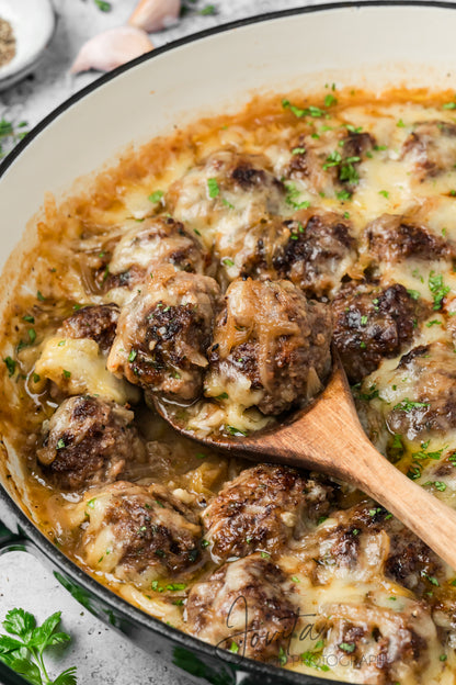 French Onion Meatballs