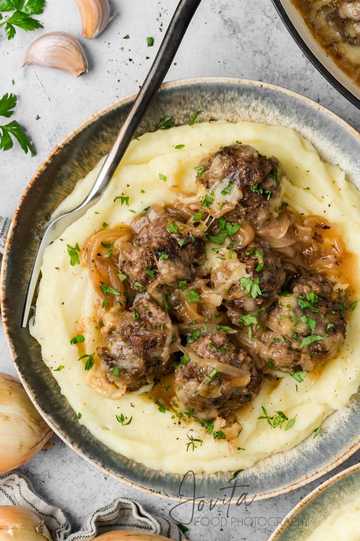 French Onion Meatballs
