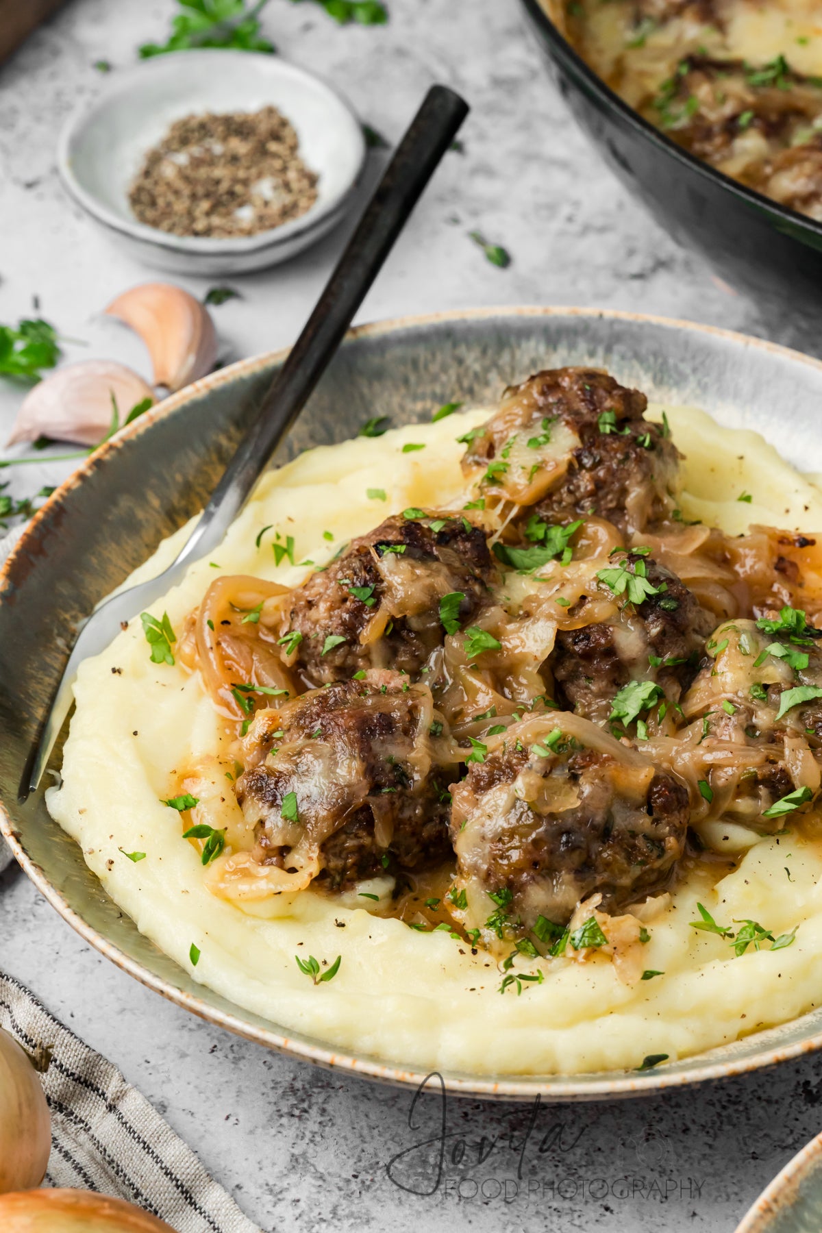 French Onion Meatballs