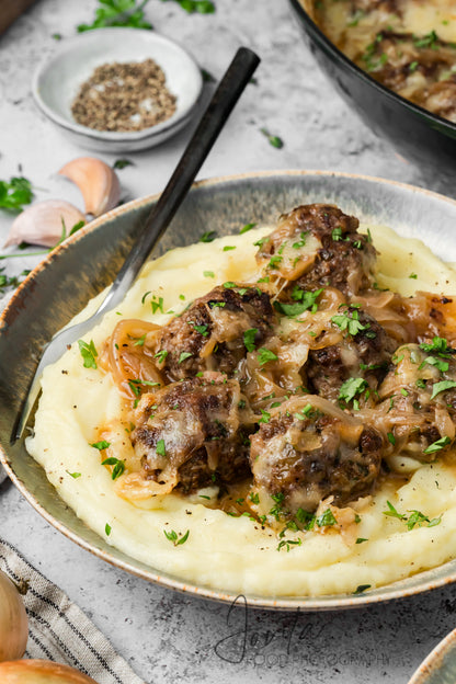 French Onion Meatballs