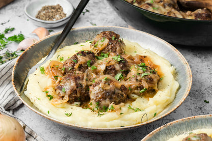 French Onion Meatballs
