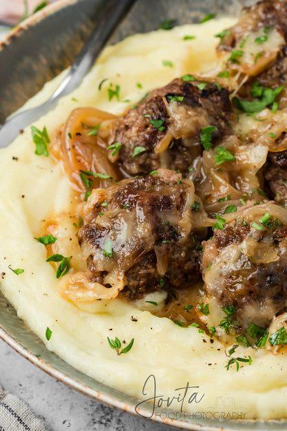 French Onion Meatballs
