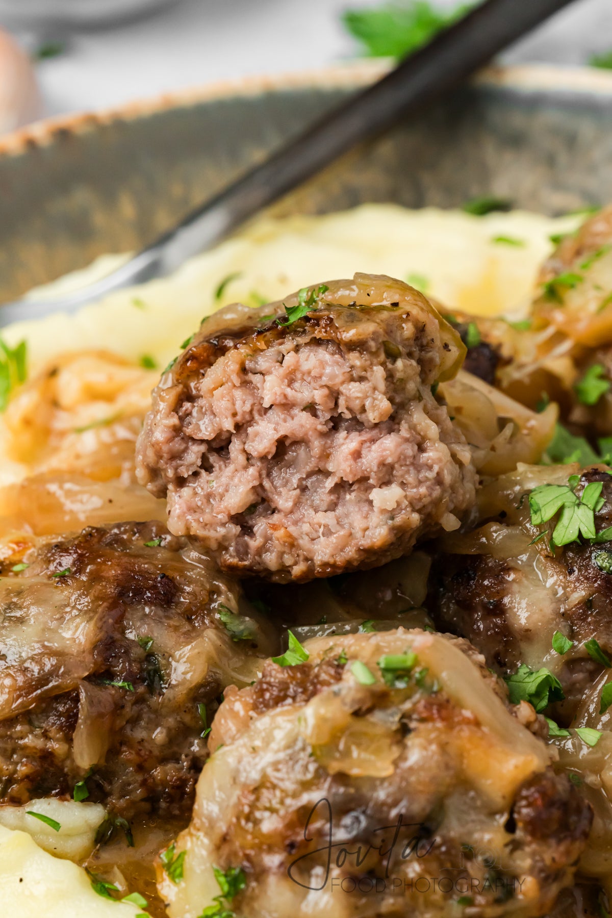 French Onion Meatballs