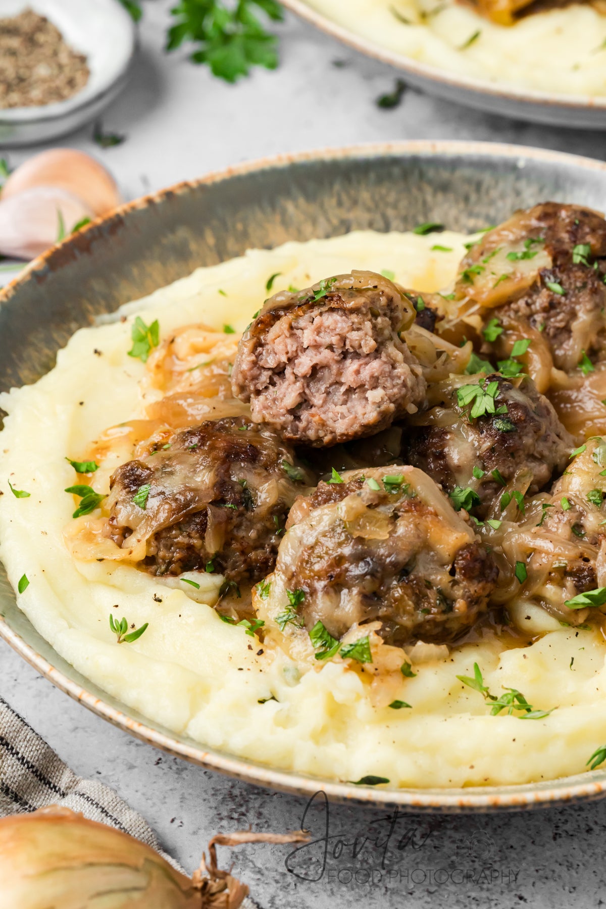 French Onion Meatballs