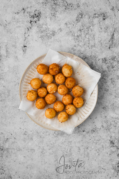 Fried Goat Cheese Balls with Cranberry Hot Honey