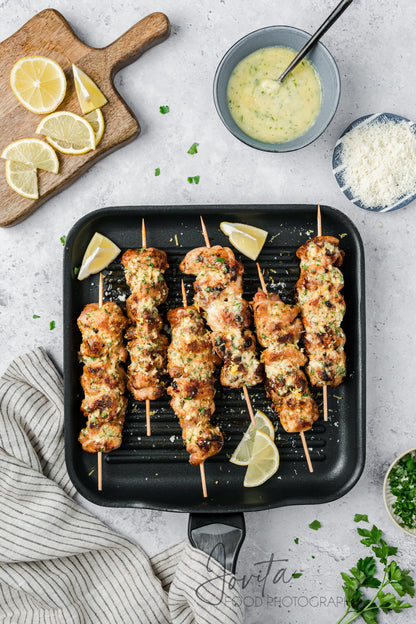 Garlic Parmesan Chicken Skewers