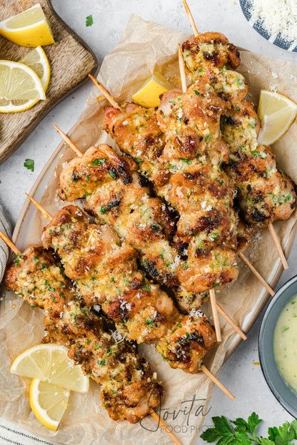 Garlic Parmesan Chicken Skewers
