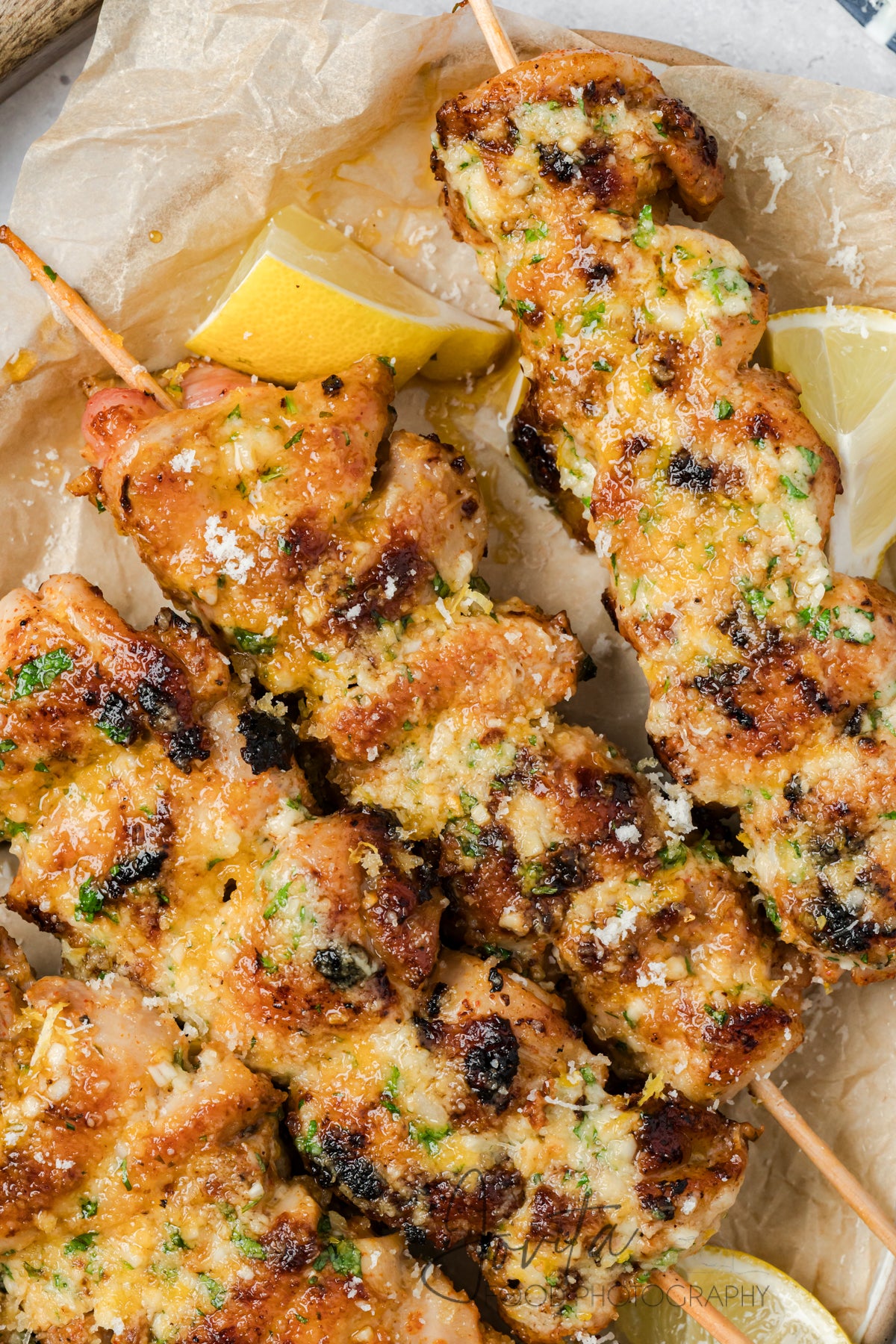 Garlic Parmesan Chicken Skewers