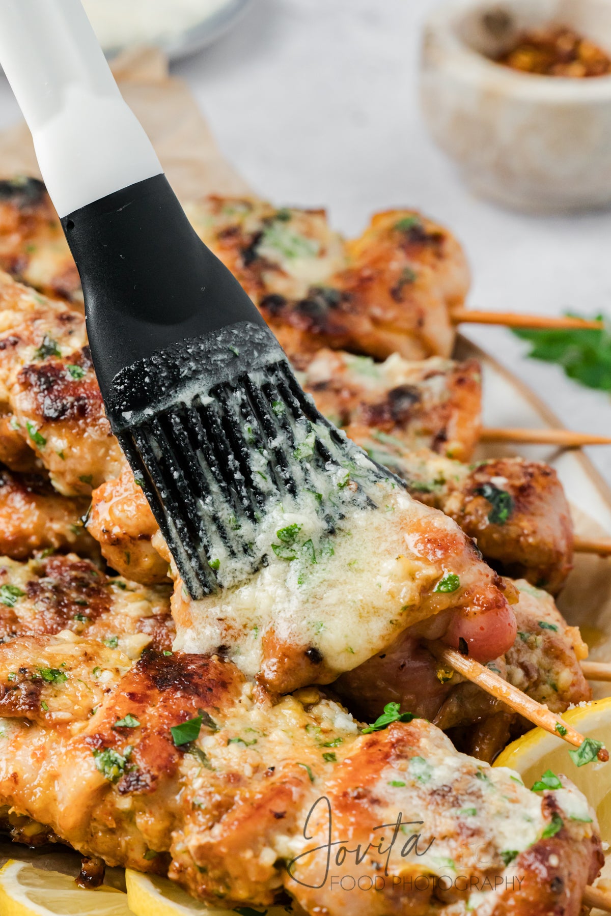 Garlic Parmesan Chicken Skewers