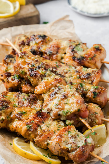 Garlic Parmesan Chicken Skewers