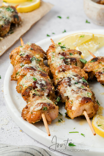 Garlic Parmesan Chicken Skewers