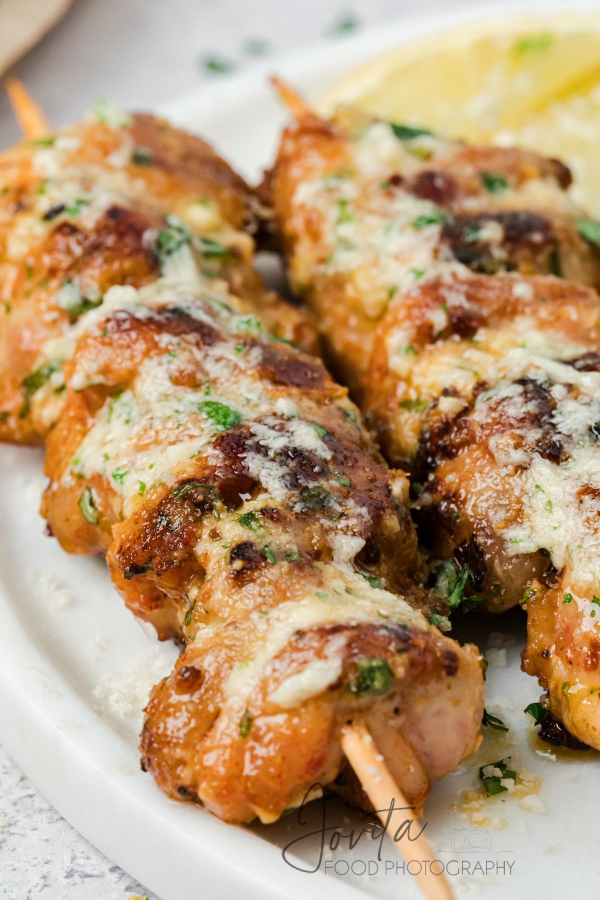 Garlic Parmesan Chicken Skewers