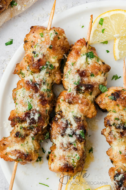 Garlic Parmesan Chicken Skewers